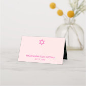 De Placement Palme Tropicale Rose moderne Bat mitzvah Carte Pla (Dos)