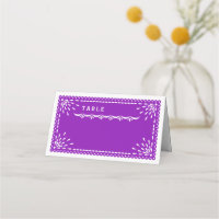 Papel Picado Colorée Mariage mexicain Carte Place
