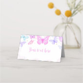 De Placement Papillon rose violet carte d'anniversaire (Devant)