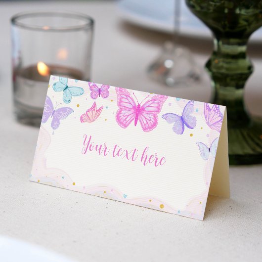 De Placement Papillon rose violet carte d'anniversaire
