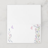 De Placement Papillons floraux violets Mariage Carte Place (Extérieur déplié)