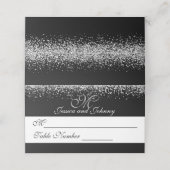 De Placement Parties scintillant en argent sur carte Mariage no (Extérieur déplié)