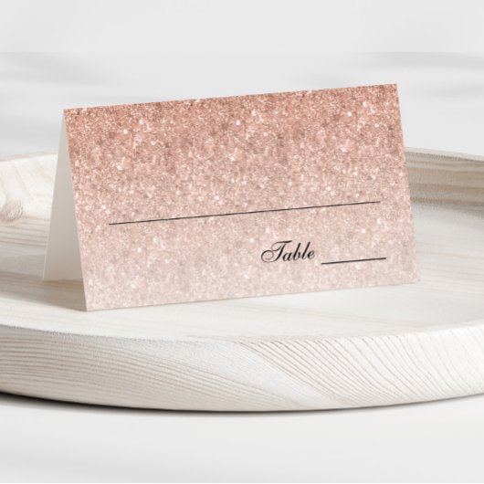 De Placement Parties scintillant rose Gold Glam Carte Place per