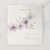 De Placement pastel bleu cosmos fleurs mariage carte place (Extérieur déplié)