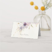 De Placement pastel bleu cosmos fleurs mariage carte place (Dos)