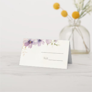 De Placement pastel bleu cosmos fleurs mariage carte place