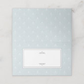 De Placement Pastel Blue Art Deco Motif Place Nom Carte (Extérieur déplié)