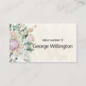 De Placement Pastel Boho Neutral Floral Mariage Carte Place (Devant)