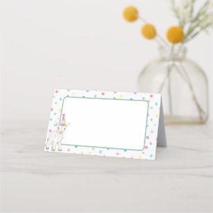 De Placement Pastel Chèvre Confetti Blond Anniversaire Carte Pl