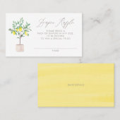 De Placement Pastel Lemon Tree Baby shower Déchets Carte Raffin (Devant / Derrière)