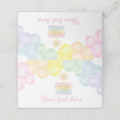 De Placement Pastel Rainbow Balloon Place Carte Anniversaire (Extérieur déplié)