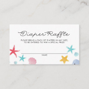 De Placement Pastel Under the Sea Shower Diaper Carte Raffle