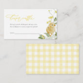 De Placement Petite Baby shower-Chick Carte à rabat (Devant / Derrière)