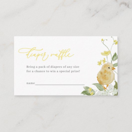 De Placement Petite Baby shower-Chick Carte à rabat (Devant)