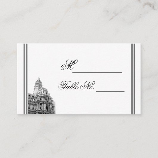 De Placement Philadelphie Destination Mariage Carte Lieu (Devant)