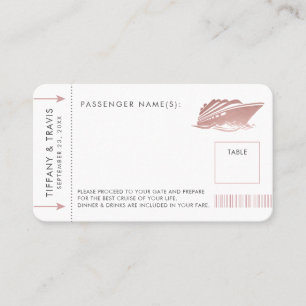 De Placement Pink Cruise Billet d'embarquement Pass Place Carte