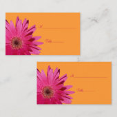 De Placement Pink Daisy Orange Special Occasion Carte Place (Devant / Derrière)