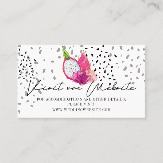 De Placement Pitaya Fruit Mariage Site Web Insérer une carte (Devant)