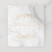 De Placement PixDezines Marble Faux Gold Confetti Carte réservé (Extérieur déplié)
