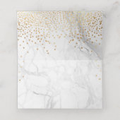 De Placement PixDezines Marble Faux Gold Confetti Carte réservé (Intérieur déplié)