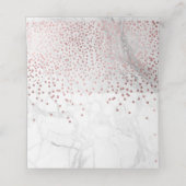 De Placement PixDezines Marble Faux Rose Gold Carte Réservée (Intérieur déplié)