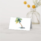De Placement Plage, Palmiers, Ocean Mariage Carte Place (Dos)