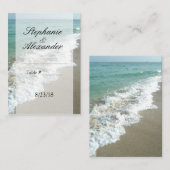 De Placement Plage pittoresque Destination Mariage Table Carte  (Devant / Derrière)