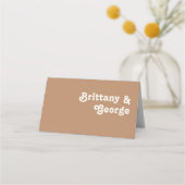 De Placement Plage Retro | Carte Place pliée Brown (Dos)