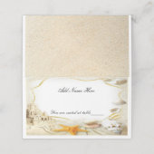 De Placement Plage Sand Château Mariage Table Carte Place (Extérieur déplié)