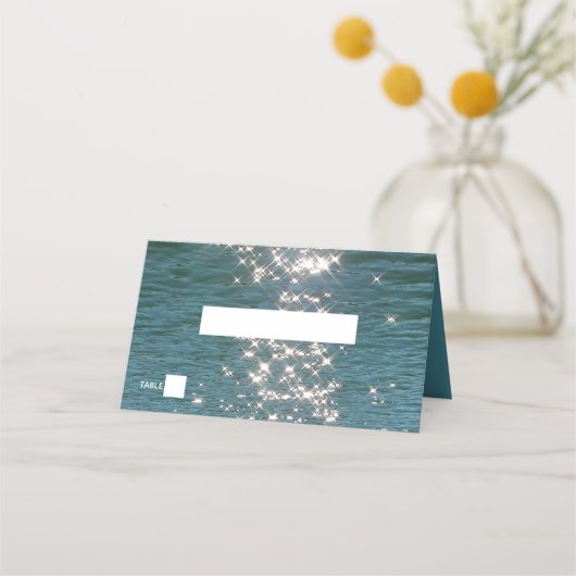 De Placement Plage Sea Water Sparkings Mariage Carte Place (Devant)
