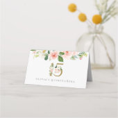 De Placement Planche rose Quinceañera Plaqué Carte Rose (Dos)