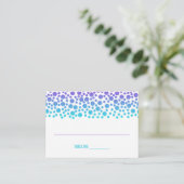 De Placement Points Confetti Purple Bat mitzvah Turquoise Carte (Debout devant)