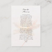 De Placement Prière après une fausse couche Carte chrétienne or (Dos)