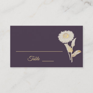 De Placement Purple Daisy Antique Mariage Carte Place