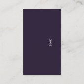 De Placement Purple Moderne Simple Nettoyer Plaque Carte (Dos)