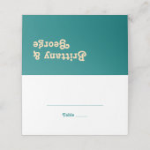 De Placement Rétro moderne | Carte Place pliée Turquoise (Extérieur déplié)