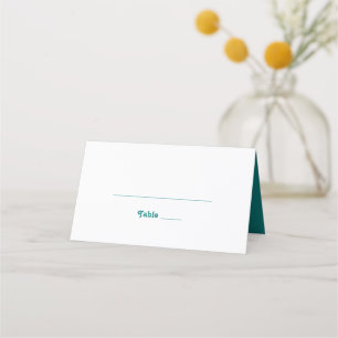 De Placement Rétro moderne   Carte Place pliée Turquoise