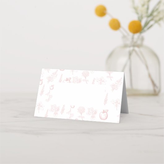 De Placement Rosh Hashana Toile rose Apple Carte Place (Devant)
