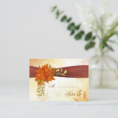 De Placement Rouge et or feuille parfumé Carte Place (Debout devant)