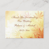 De Placement Rouge et or feuille parfumé Carte Place (Dos)