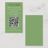 De Placement RSVP avec carte d'analyse QR (Devant / Derrière)