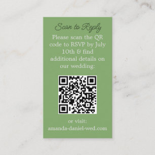De Placement RSVP avec carte d'analyse QR