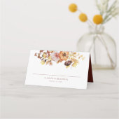 De Placement Rustic Automne Mariage plié Carte Place (Devant)
