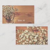 De Placement Rustic Baby's Breath Mason Jar Mariage Carte Place (Devant / Derrière)