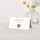 De Placement Rustique Autumn Floral Plaqué Carte Place (Dos)