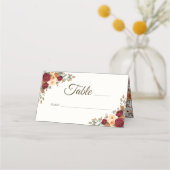 De Placement Rustique Autumn Floral Plaqué Carte Place (Devant)