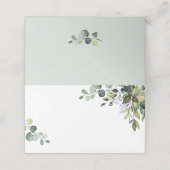 De Placement Rustique Eucalyptus Greenery Carte Mariage Place (Extérieur déplié)