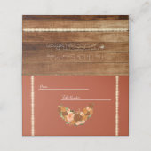 De Placement Rustique Floral Grange Mariage Carte Place (Extérieur déplié)