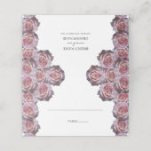 De Placement Rustique Rose rose clair Mariage Carte Place (Extérieur déplié)