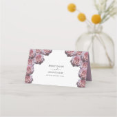De Placement Rustique Rose rose clair Mariage Carte Place (Dos)